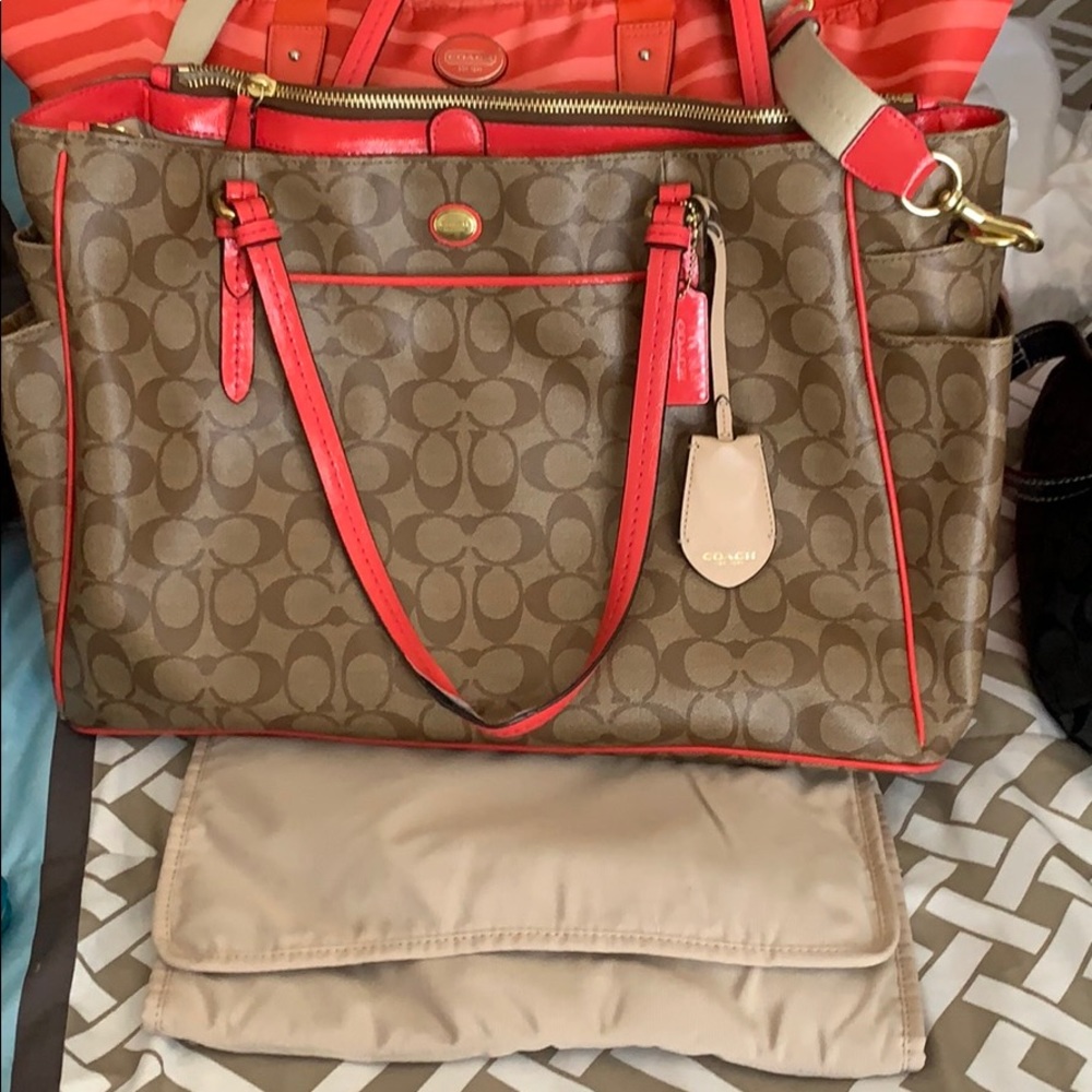 Coach signature diaper bag/purse.